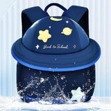 Maxbell Cute Mushroom Backpack for Kids Travel Bag Fashion Funny Schoolbag 3-6 Years Navy Planet L