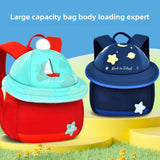 Maxbell Cute Mushroom Backpack for Kids Travel Bag Fashion Funny Schoolbag 3-6 Years Navy Planet L