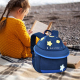Maxbell Cute Mushroom Backpack for Kids Travel Bag Fashion Funny Schoolbag 3-6 Years Navy Planet S