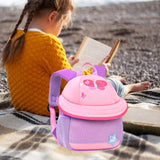 Maxbell Cute Mushroom Backpack for Kids Travel Bag Fashion Funny Schoolbag 3-6 Years Purple Butterfly L