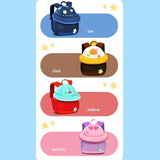 Maxbell Cute Mushroom Backpack for Kids Travel Bag Fashion Funny Schoolbag 3-6 Years Purple Butterfly L