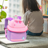 Maxbell Cute Mushroom Backpack for Kids Travel Bag Fashion Funny Schoolbag 3-6 Years Purple Butterfly L