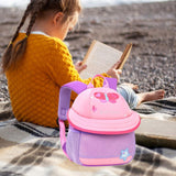 Maxbell Cute Mushroom Backpack for Kids Travel Bag Fashion Funny Schoolbag 3-6 Years Purple Butterfly S