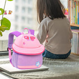Maxbell Cute Mushroom Backpack for Kids Travel Bag Fashion Funny Schoolbag 3-6 Years Purple Butterfly S