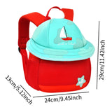 Maxbell Cute Mushroom Backpack for Kids Travel Bag Fashion Funny Schoolbag 3-6 Years Red Sailboat L