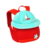 Maxbell Cute Mushroom Backpack for Kids Travel Bag Fashion Funny Schoolbag 3-6 Years Red Sailboat S