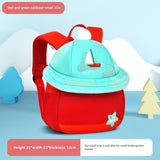 Maxbell Cute Mushroom Backpack for Kids Travel Bag Fashion Funny Schoolbag 3-6 Years Red Sailboat S