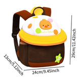 Maxbell Cute Mushroom Backpack for Kids Travel Bag Fashion Funny Schoolbag 3-6 Years Brown Chick L