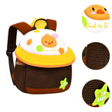 Maxbell Cute Mushroom Backpack for Kids Travel Bag Fashion Funny Schoolbag 3-6 Years Brown Chick L