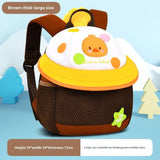 Maxbell Cute Mushroom Backpack for Kids Travel Bag Fashion Funny Schoolbag 3-6 Years Brown Chick L