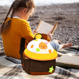 Maxbell Cute Mushroom Backpack for Kids Travel Bag Fashion Funny Schoolbag 3-6 Years Brown Chick L