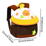Maxbell Cute Mushroom Backpack for Kids Travel Bag Fashion Funny Schoolbag 3-6 Years Brown Chick S