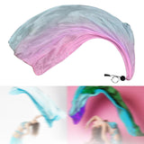 Maxbell Belly Dance Poi Ball and Scarf Set Portable for Halloween Events Fancy Dress Light Blue Purple