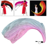 Maxbell Belly Dance Poi Ball and Scarf Set Portable for Halloween Events Fancy Dress Light Blue Purple