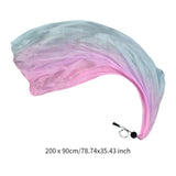 Maxbell Belly Dance Poi Ball and Scarf Set Portable for Halloween Events Fancy Dress Light Blue Purple