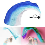Maxbell Belly Dance Poi Ball and Scarf Set Portable for Halloween Events Fancy Dress White Blue Dark Blue