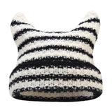 Maxbell Women Winter Hat Cute Winter Warm Beanie Cap for Hiking Travel Autumn Winter Black White