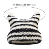 Maxbell Women Winter Hat Cute Winter Warm Beanie Cap for Hiking Travel Autumn Winter Black White