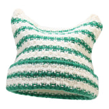 Maxbell Women Winter Hat Cute Winter Warm Beanie Cap for Hiking Travel Autumn Winter White Green