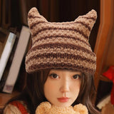 Maxbell Women Winter Hat Cute Winter Warm Beanie Cap for Hiking Travel Autumn Winter Brown