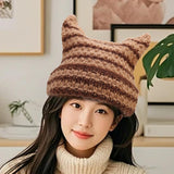 Maxbell Women Winter Hat Cute Winter Warm Beanie Cap for Hiking Travel Autumn Winter Brown