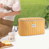 Maxbell Stroller Organizer Fits Most Stroller Mini Diaper Bag for Snacks Nappy Wipe Brown