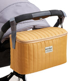 Maxbell Stroller Organizer Fits Most Stroller Mini Diaper Bag for Snacks Nappy Wipe Brown