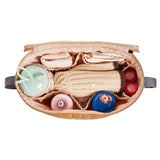 Maxbell Stroller Organizer Fits Most Stroller Mini Diaper Bag for Snacks Nappy Wipe Brown