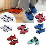 Maxbell Sports Car Shaped Slippers for Men Women Winter Warm Slippers House Slippers White