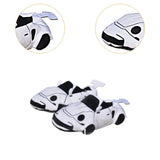 Maxbell Sports Car Shaped Slippers for Men Women Winter Warm Slippers House Slippers White