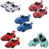 Maxbell Sports Car Shaped Slippers for Men Women Winter Warm Slippers House Slippers White