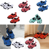 Maxbell Sports Car Shaped Slippers for Men Women Winter Warm Slippers House Slippers White