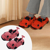 Maxbell Sports Car Shaped Slippers for Men Women Winter Warm Slippers House Slippers Pink