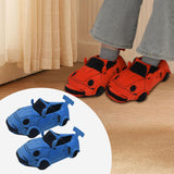 Maxbell Sports Car Shaped Slippers for Men Women Winter Warm Slippers House Slippers Blue