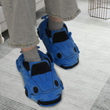 Maxbell Sports Car Shaped Slippers for Men Women Winter Warm Slippers House Slippers Blue