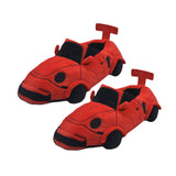 Maxbell Sports Car Shaped Slippers for Men Women Winter Warm Slippers House Slippers Red