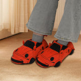 Maxbell Sports Car Shaped Slippers for Men Women Winter Warm Slippers House Slippers Red