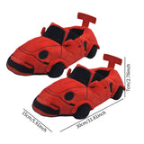 Maxbell Sports Car Shaped Slippers for Men Women Winter Warm Slippers House Slippers Red