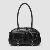 Maxbell Women Underarm Bag Portable Black Clutch Bag for Shopping Birthday Traveling