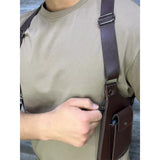 Maxbell Double Shoulder Armpit Bag Underarm Bag for Medieval Shopping Outdoor Sports Black