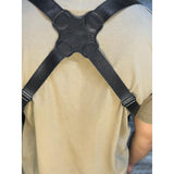 Maxbell Double Shoulder Armpit Bag Underarm Bag for Medieval Shopping Outdoor Sports Black