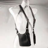 Maxbell Double Shoulder Armpit Bag Underarm Bag for Medieval Shopping Outdoor Sports Black