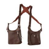 Maxbell Double Shoulder Armpit Bag Underarm Bag for Medieval Shopping Outdoor Sports Brown