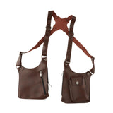 Maxbell Double Shoulder Armpit Bag Underarm Bag for Medieval Shopping Outdoor Sports Brown