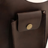 Maxbell Double Shoulder Armpit Bag Underarm Bag for Medieval Shopping Outdoor Sports Brown