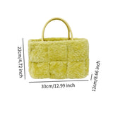 Maxbell Women Tote Bag Lightweight Female Hobo Bag Plush Bag for Shopping Street Yellow