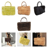 Maxbell Women Tote Bag Lightweight Female Hobo Bag Plush Bag for Shopping Street Yellow