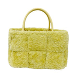 Maxbell Women Tote Bag Lightweight Female Hobo Bag Plush Bag for Shopping Street Yellow