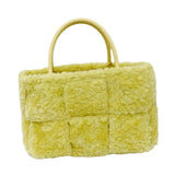 Maxbell Women Tote Bag Lightweight Female Hobo Bag Plush Bag for Shopping Street Yellow