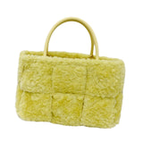 Maxbell Women Tote Bag Lightweight Female Hobo Bag Plush Bag for Shopping Street Yellow